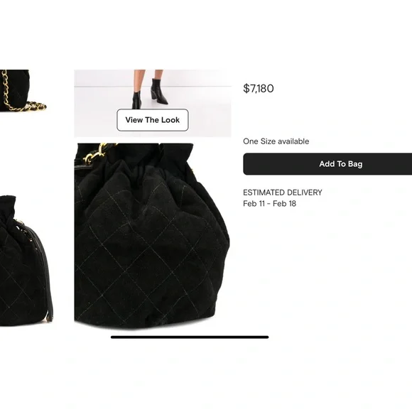 AMAZING CHANEL VINTAGE PURPLE bag with drawstring handles, 24 gold-plated chain. - Picture 11 of 12